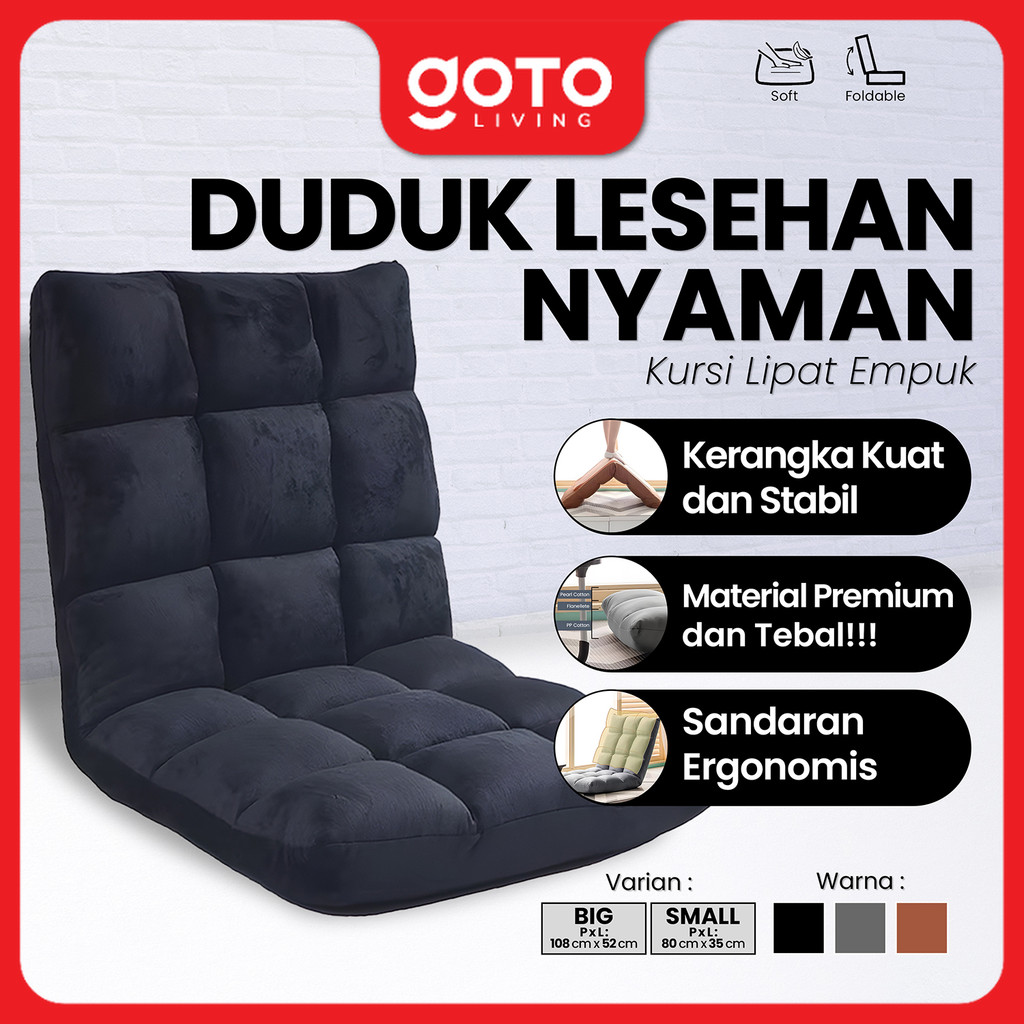 Goto Almero Kursi Lipat Lesehan Sofa Lantai Sandaran Santai Depan TV Minimalis