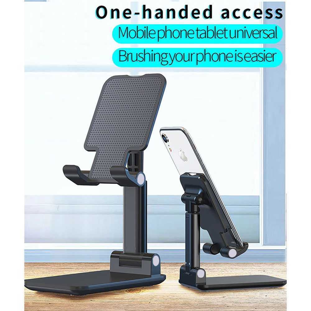 COD Stand Holder Dudukan Tempat HP Smartphone Tablet Tab Di Meja Lantai Tinggi 14 cm Model Lipat Fle