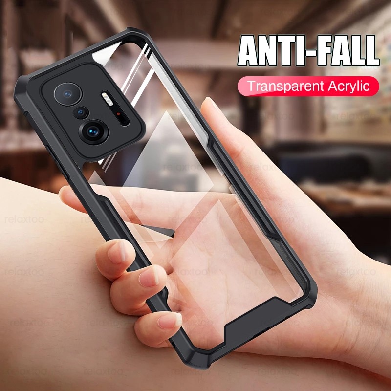 Mi11T Pro Case TPU Edge Transparent Acrylic Back Cover For Xiaomi11T Case Xiaomi Xiomi Mi 11T Pro 5G
