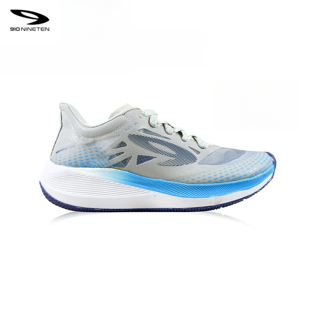 910 HAZE 1.5 ABU MUDA - Sepatu lari Haze 1.5 Abu-Muda/Putih/Biru 910 Nineten Original