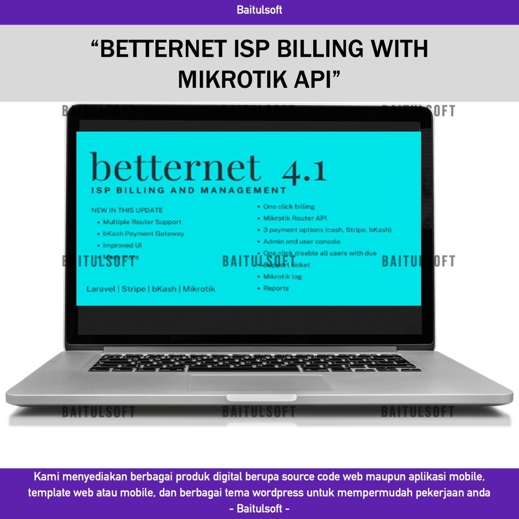 SOURCE CODE APLIKASI WEB BETTERNET ISP BILLING WITH MIKROTIK API D167 BLASTCODE