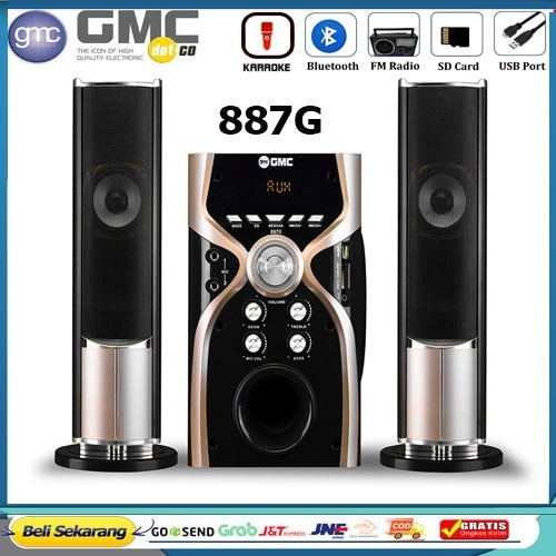 GMC 887G Speaker Multimedia Aktif Ada BLUETOOTH PORT USB Bisa Karaoke Suara SUPER BASS