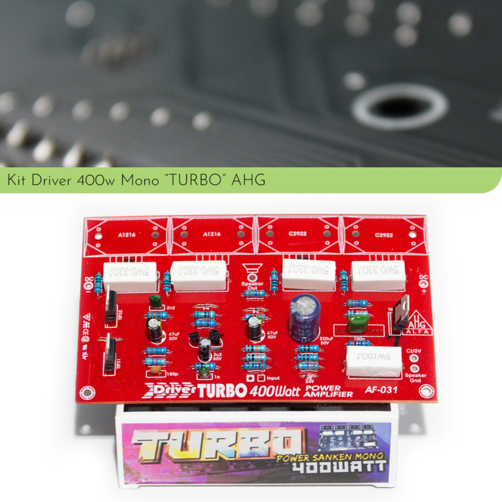 Kit Rakitan Driver Mono 400w 400 watt Turbo RMF Sanken tanpa transistor by AHG Alfa