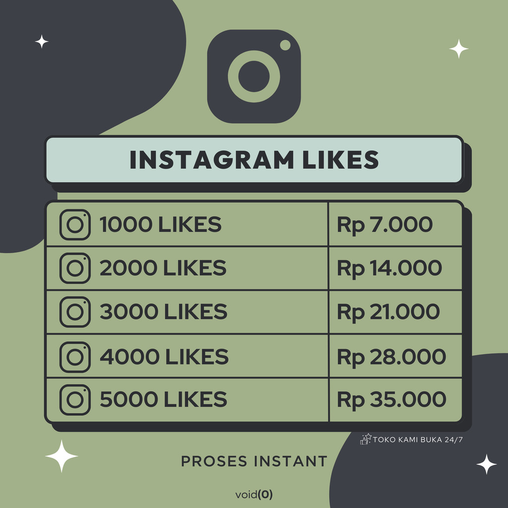 Likes Permanen Real Aktif Proses Cepat Bergaransi 30 Hari Jasa Tambah Like IG Instagram FYP Murah