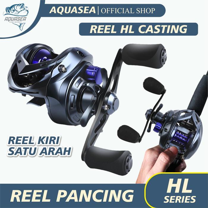 AQUASEA REEL PANCING ORCA HL CASTING-PUTARAN KIRI ALAT IKAN JORAN KATROL UMPAN - PancingRaya