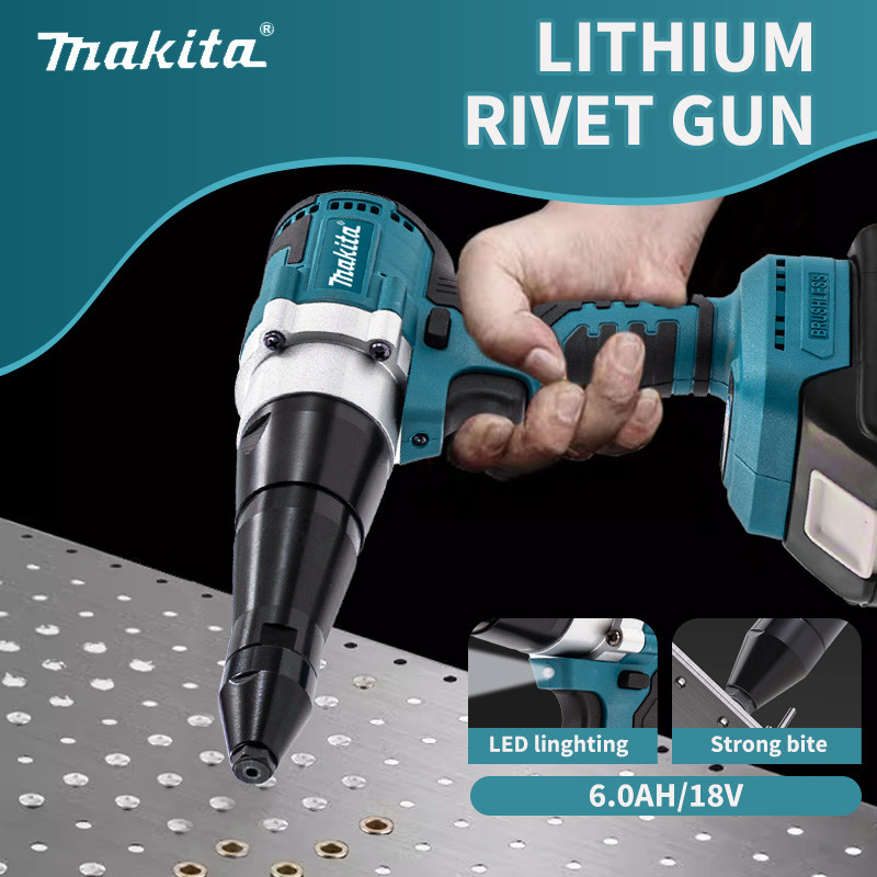 Makita Brushless Electric Rivet Gun LED Cordless Multifunctional Rivet Nut Gun Automatic Riveting To