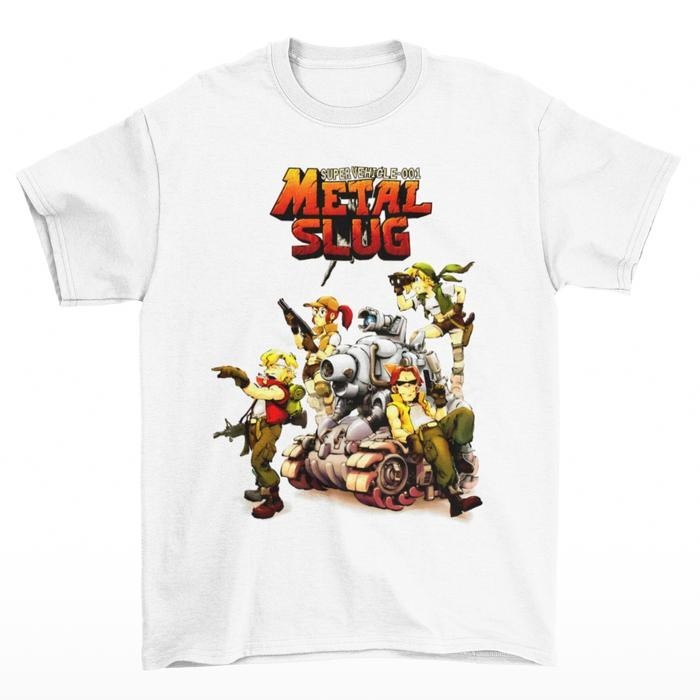 HOT Kaos Game Tomoinc Metal Slug - Super Vehicle 001 Combed Tee T-Shirt Baju Pria Vintage Band Rib F