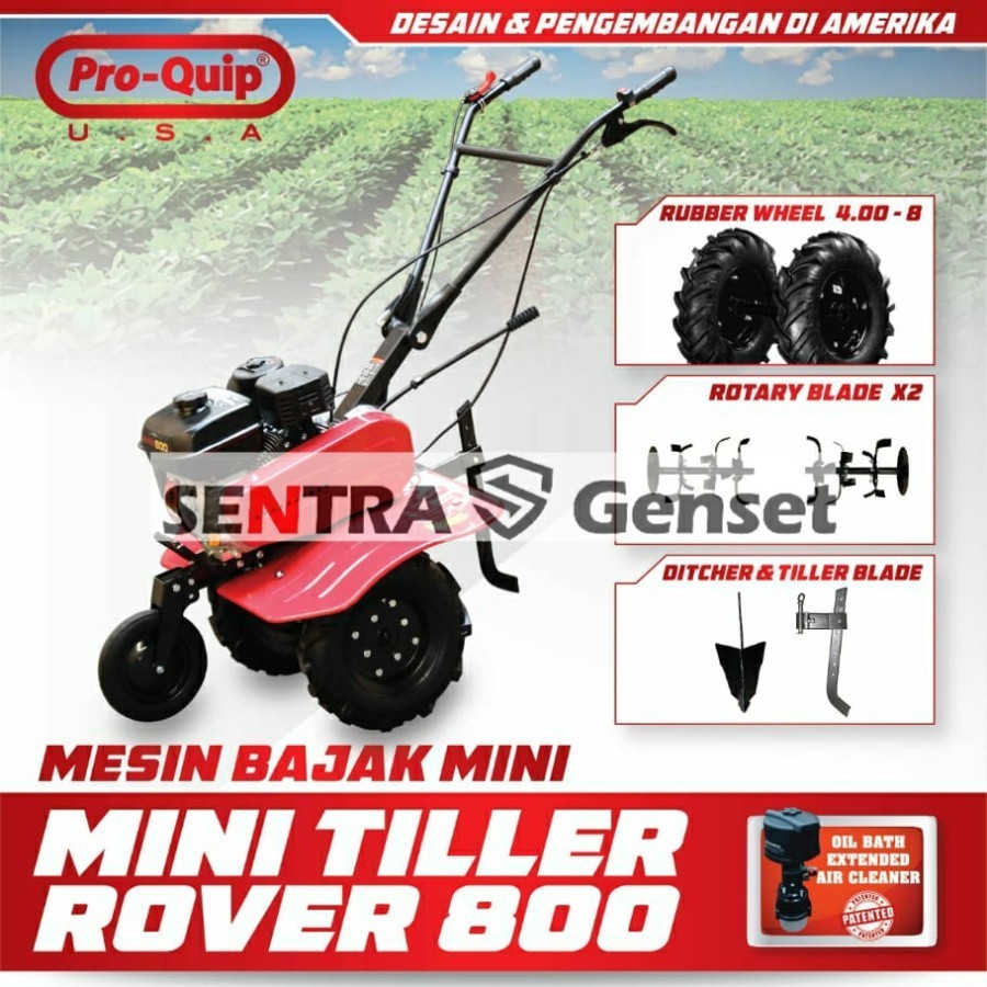 Mesin traktor bajak sawah mini Pro-Quip Rover 800