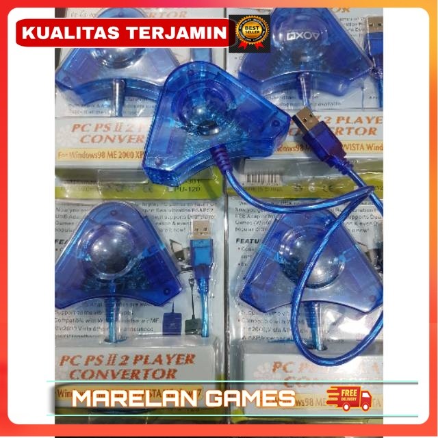 CONVERTER 2SLOT STIK PS2 PS3 PC Converter-Stik-PS-USB-joystick-gamepad-PLAYSTATION USB CONTROLLER