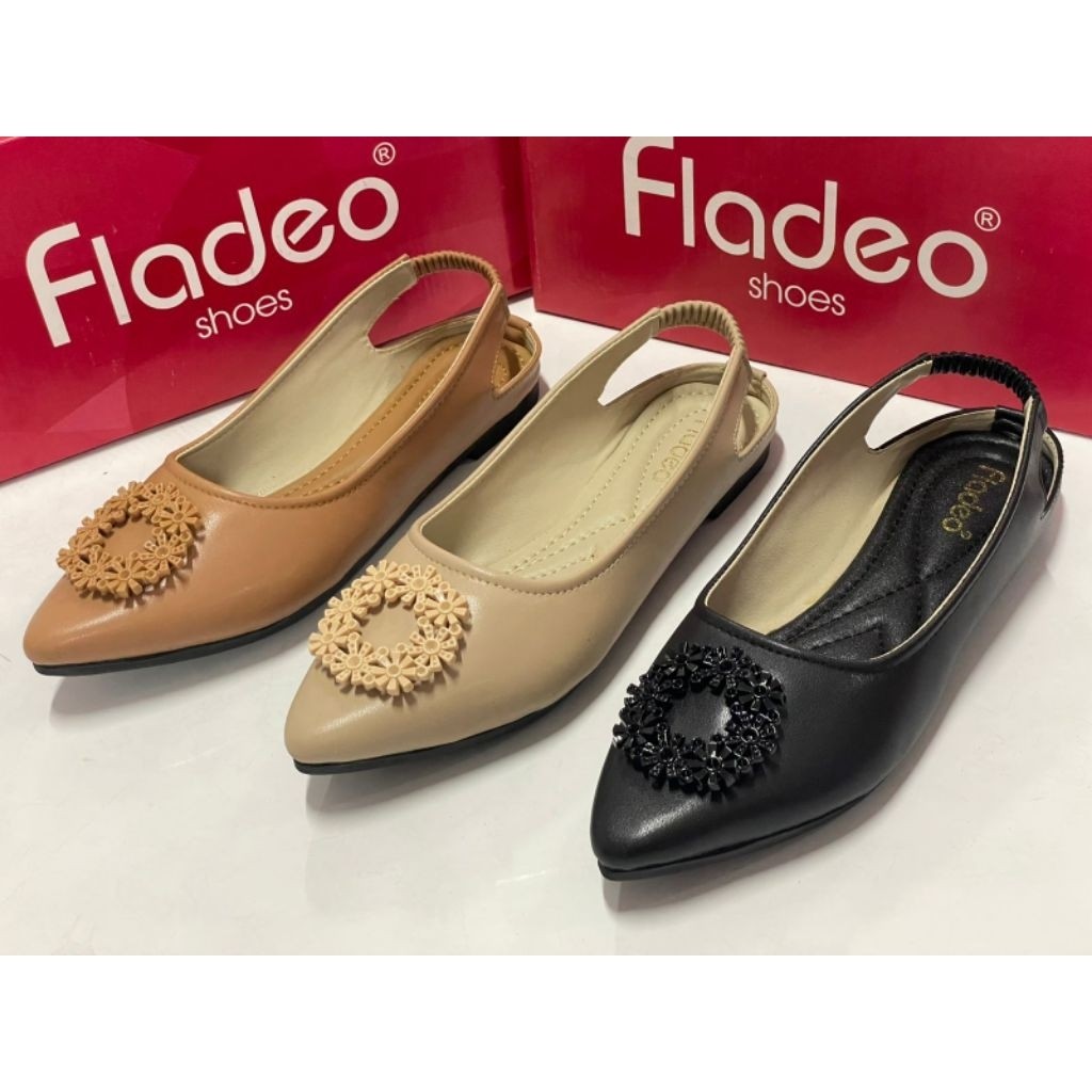 Flat Shoes Wanita Berkualitas Terbaru Tali Belakang Fld Q03