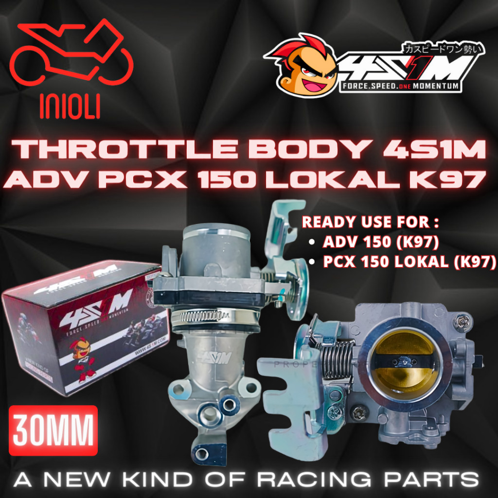 THROTTLE BODY TB 4S1M 30 MM 32 MM ADV 150 PCX 150 LOKAL K97 TB RACING 4S1M 30MM 32MM