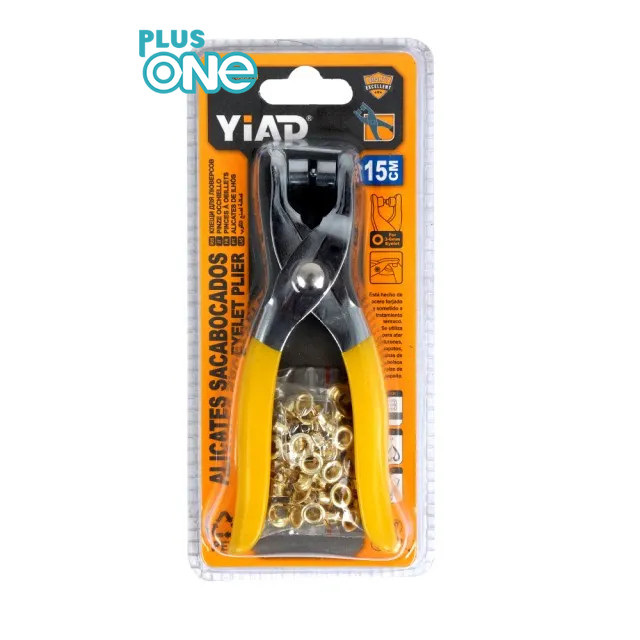 Plusone - YIAD Tang Mata Ayam 16cm Set Bonus Ring - Eyelet Pliers Alat Pasang Mata Itik Spanduk Tas 