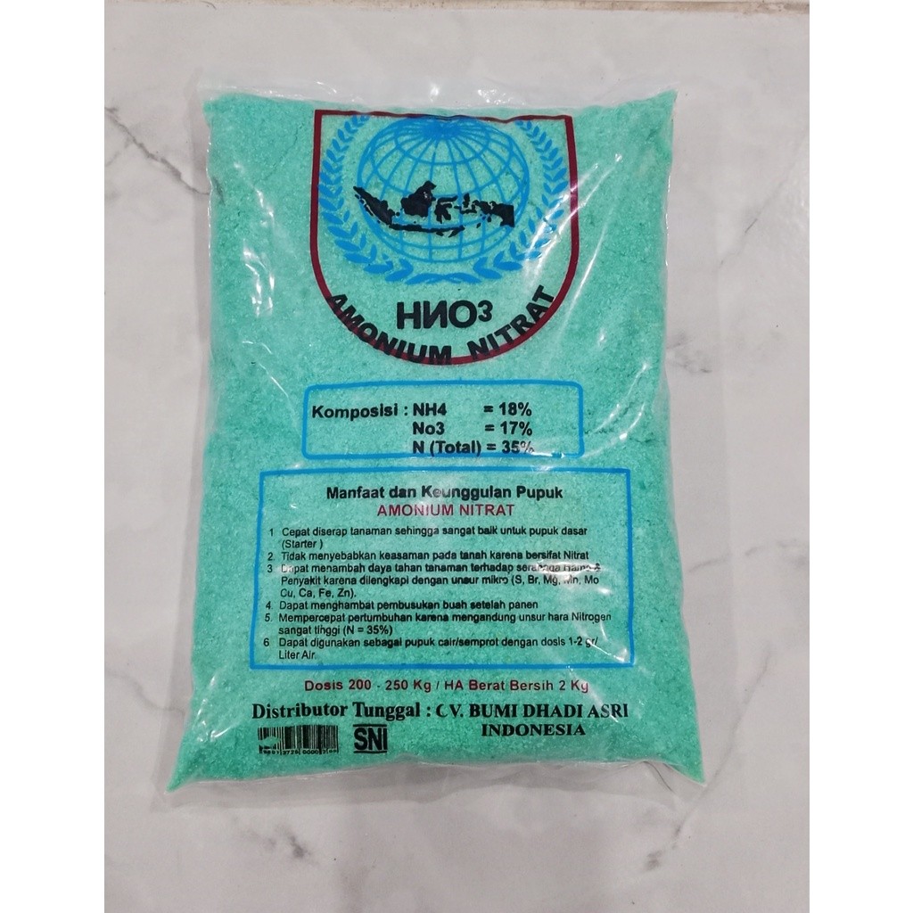 Pupuk Daun HNO3 Kemasan 2Kg Pacu Fase Pertumbuhan Amonium Nitrat HNO3 35%