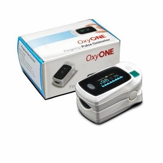 FINGER PULSE OXYMETER OXYONE OXY ONE ONEMED OXIMETER SATURASI OKSIGEN - oxyone white