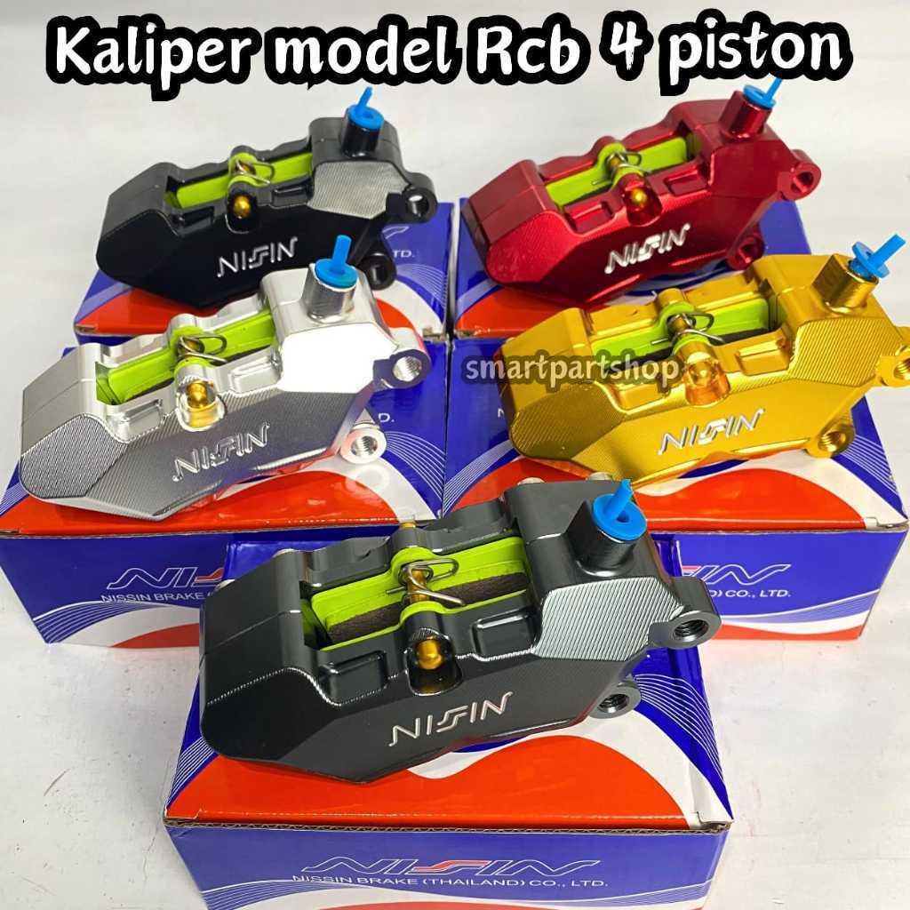 Kaliper 4 piston copy RCB 4Piston Tipe R1 Series Kanan untuk Universal Semua Motor NISS