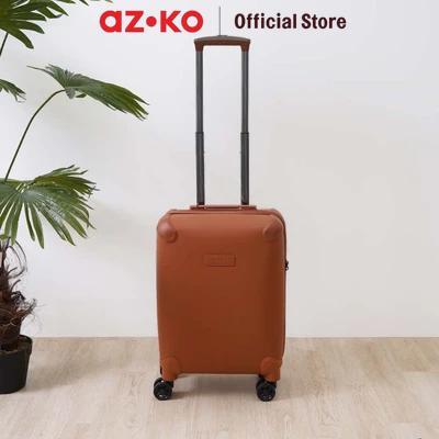 Luggo 20 Inci Saffiano Koper Pp Tsa Lock - Cokelat