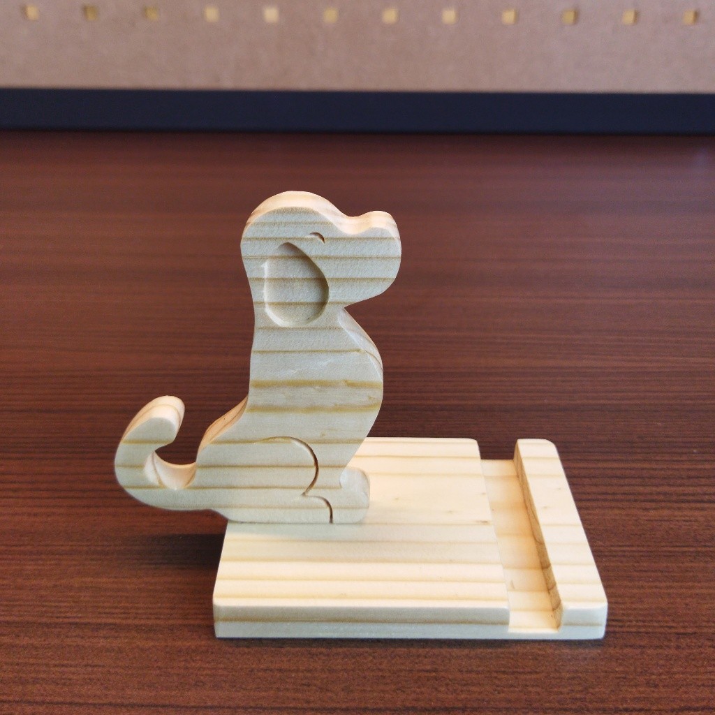 Stand, Holder Handphone, Tatakan HP Doggy Kayu unik dan lucu