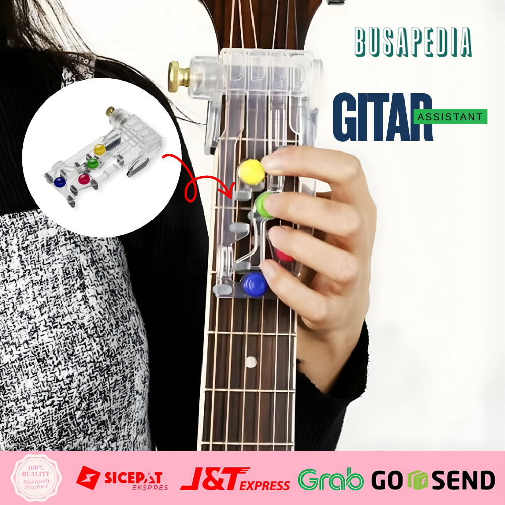 Alat Bantu Mengajar untuk Belajar Gitar Chord Buddy Aksesori Gitar Anti Sakit