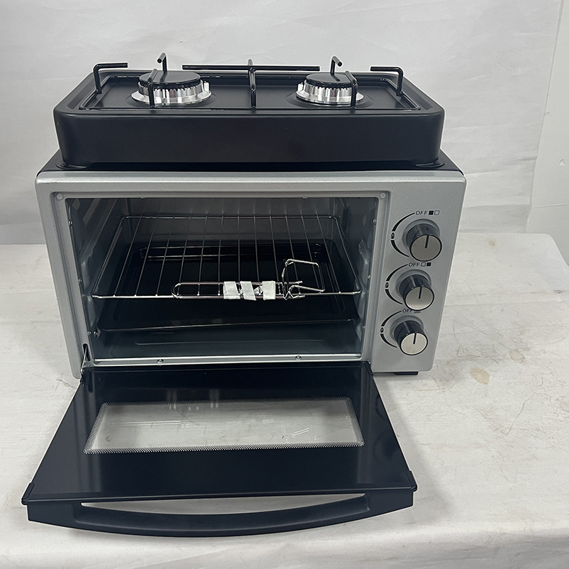 Pizza Oven two burner gas stove cooktop with Mini Oven