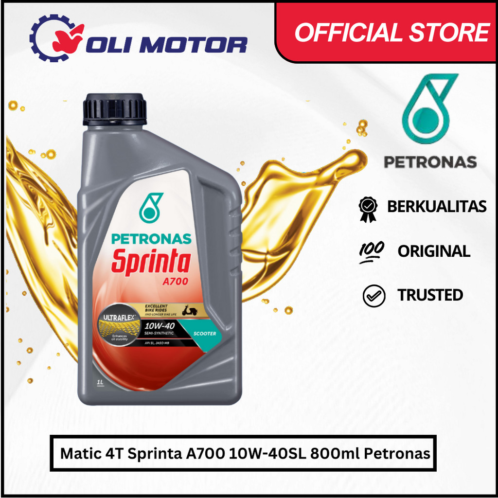 Oli Motor Matic 4T Sprinta A700 10W-40SL 800ml Petronas