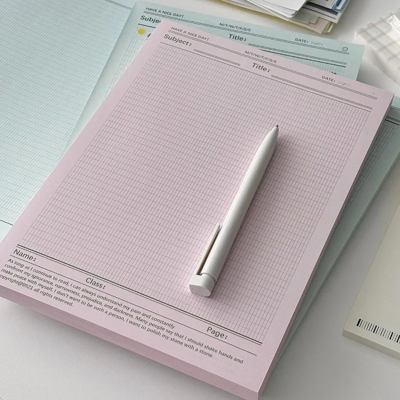 B5 Korean Style Notebook Smooth Thickened Double-sided Writing Book Tearable Student Notebook Excerp