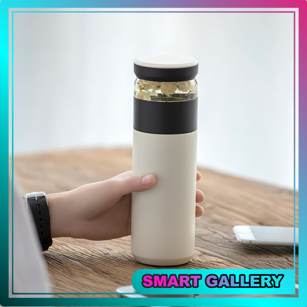 Termos Penyaring Teh Botol Air Minum Portable Tumbler Tea Infuser 520ml