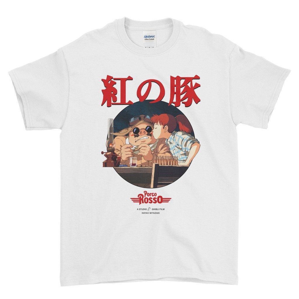Kaos Porco Rosso #02 Studio Ghibli Cotton 20s