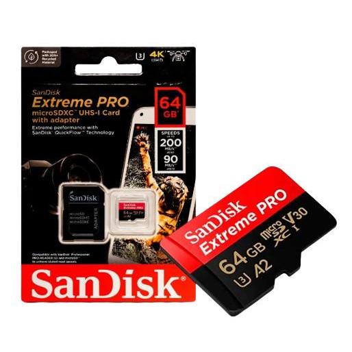 ORIGINAL SANDISK EXTREME PRO MICROSD 64GB 170MB/S A2 MICRO SD ADAPTOR