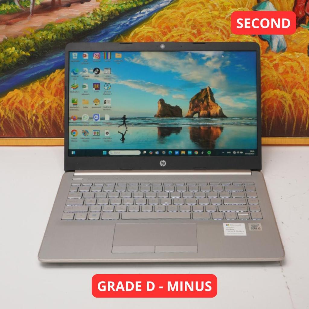 HP 14S-CF2XXX CELERON N4020 8 GB (14") GRADE D - MINUS LAPTOP SECOND ORIGINAL SINAR MUTIARA CELL