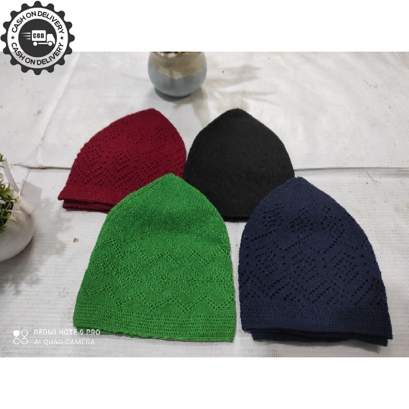 Original peci mercan, mercan, peci putih Bahan Kuat