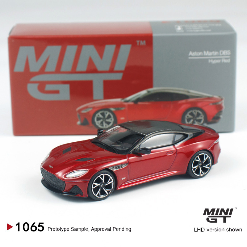 MINIGT 1:64 Aston Martin DBS Hyper Red alloy car Model 1065