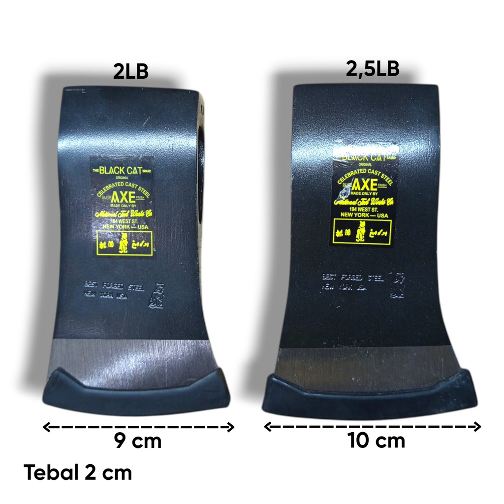 KAMPAK KAYU MERK BLACKCAT 2,5LB DAN 2LB ORIGINAL BAJA TEBAL PREMIUM