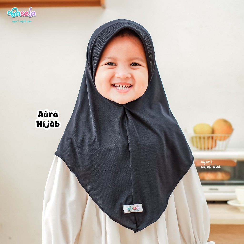 Kerudung Jersey Instan Anak  Pad Antem | Aura Hijab by Basela Official