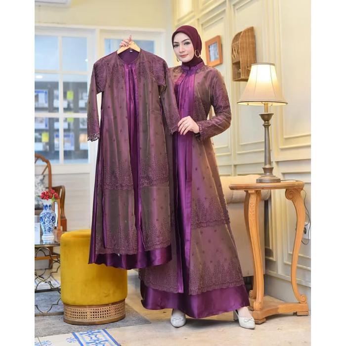 Citra Kebaya - Gamis Lebaran Couple Ibu Anak Perempuan Tearu 2025 Plus Bonus Hijab Gratis - Gamis Sy