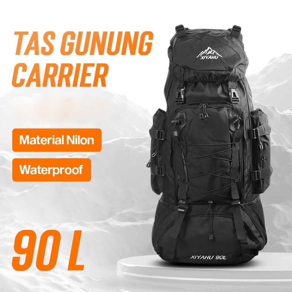 XIYAHU Tas Gunung Carrier Bag Travel Backpack Waterproof 90L