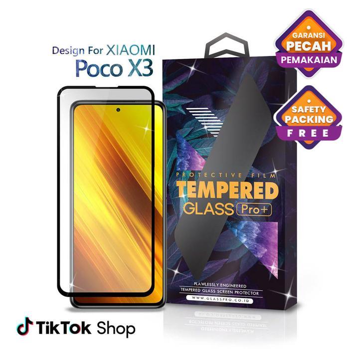 Tempered Glass For XIAOMI POCO X3 - Full Cover Anti Gores Premium Screen Protector Glossy Glass Pro 
