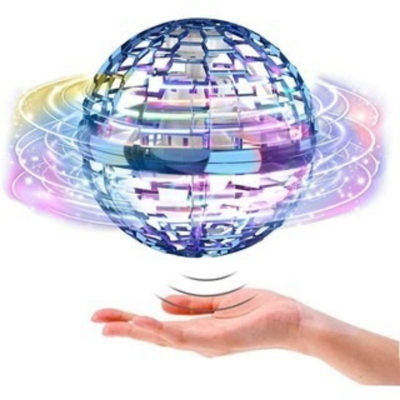 Mainan Flying Spinner Bola Terbang  Drone Tangan Dikendalikan Helikopter Berputar Mini UFO dengan La