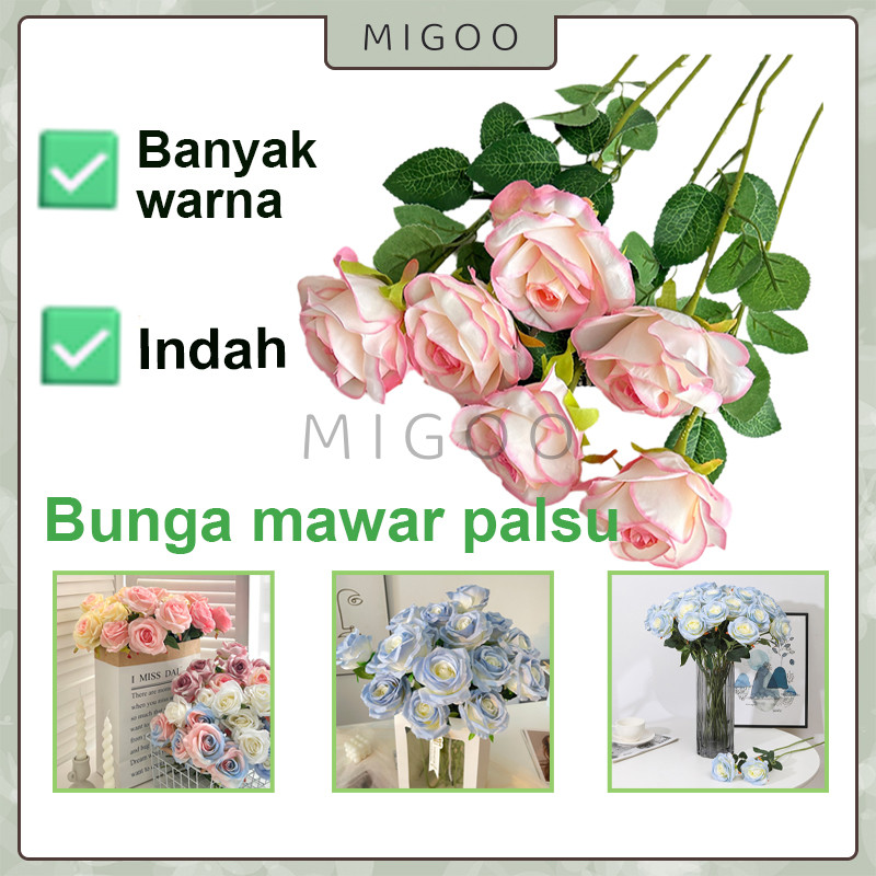 Artficial Flower Peony / Imitasi Bunga / Bunga Mawar Palsu Untuk Buket Dekorasi