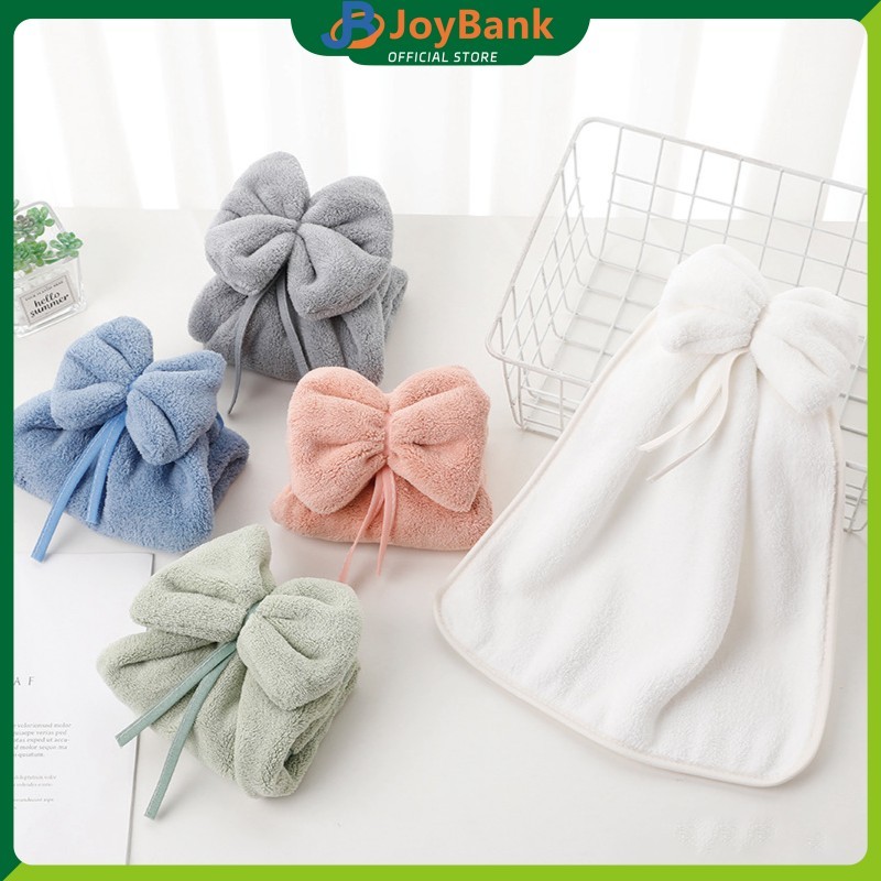 Lap Tangan Gantung Microfiber Super Absorbent Lembut Lucu Estetik Pita Ribbon Kain Lap Wastafel Dapu