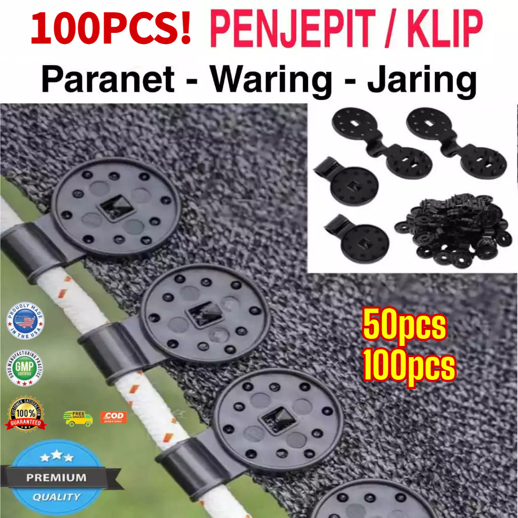 Klip Jaring Naungan Plastik Tebal | [100pcs] Khusus Untuk Rumah Kaca Sayuran | Kokoh Dan Tahan Lama 