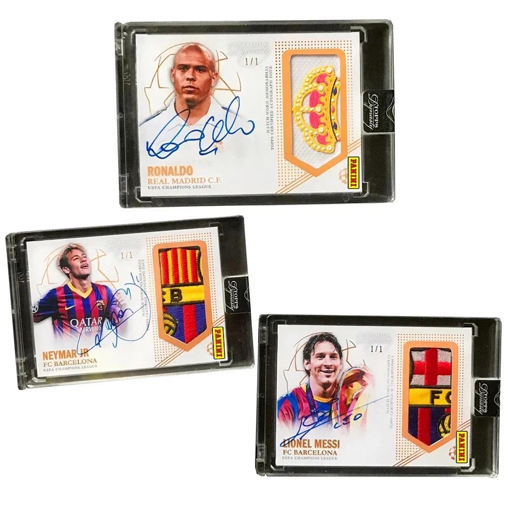 Panini homemade jersey material card Messi Ronaldo Neymar signed collection card bricks Y Boy birthd