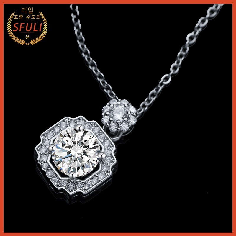 Kalung Zircon AAAAA Berkilau Platinum PT950