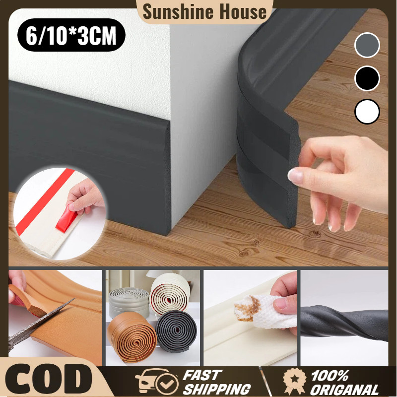 6/10CM Wallpaper List Border Foam Stiker List Profil Border Dekorasi Dinding Skirting Anti Air