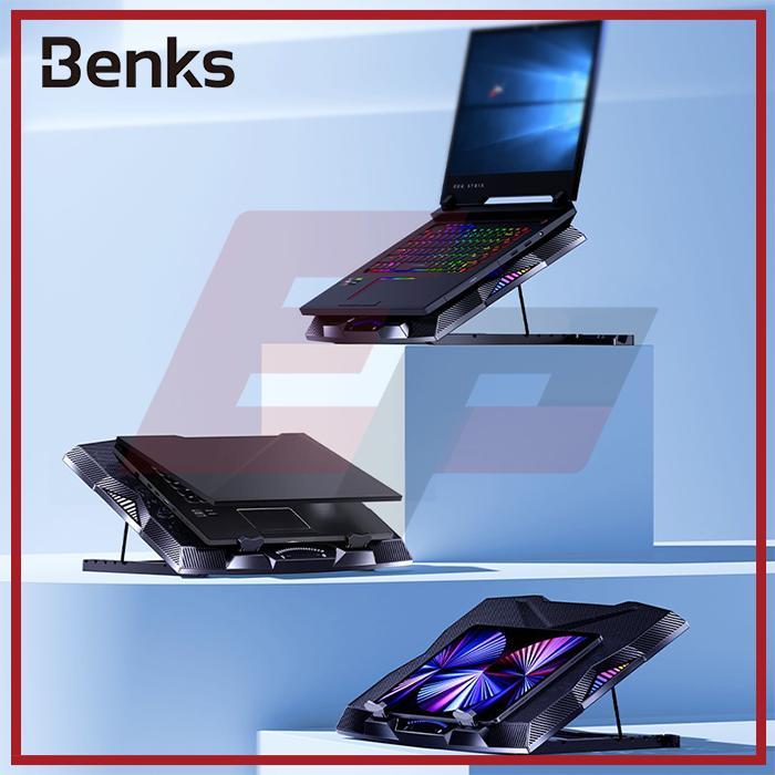 BENKS SR08 COOLING FAN LAPTOP IPAD COOLER PAD HOLDER KIPAS PENDINGIN