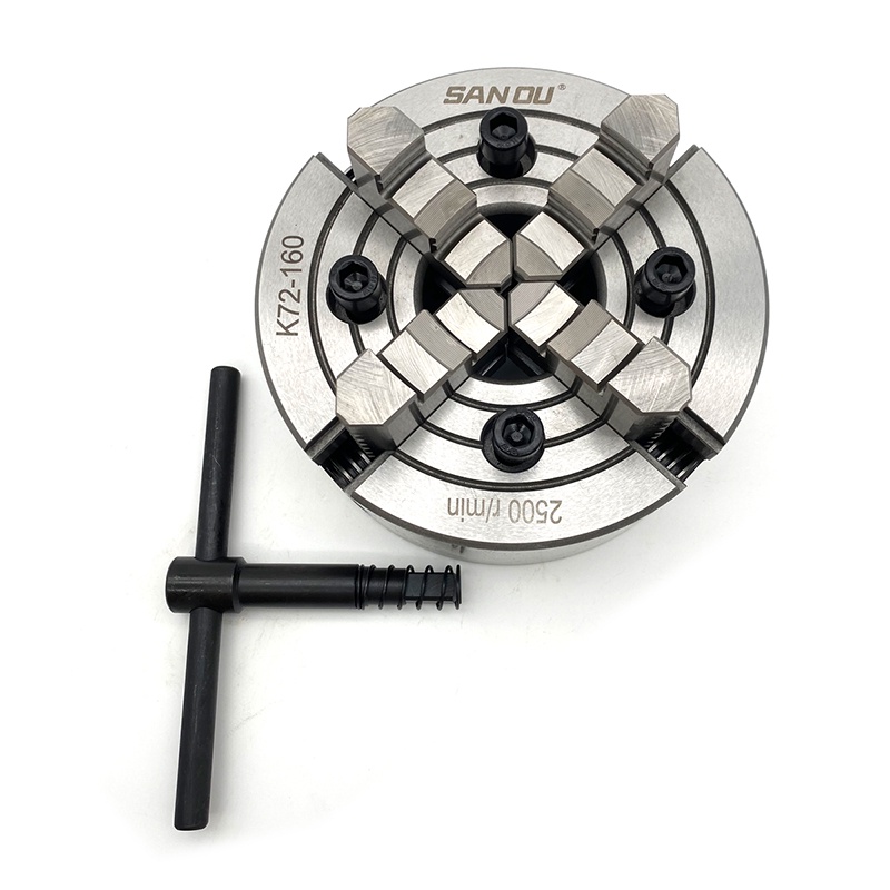 Lathe Chuck 160mm SANOU 4 Jaw Lathe Chuck K72160 Independent Chuck Metal Lathe Chuck 4 Jaw Chuck For