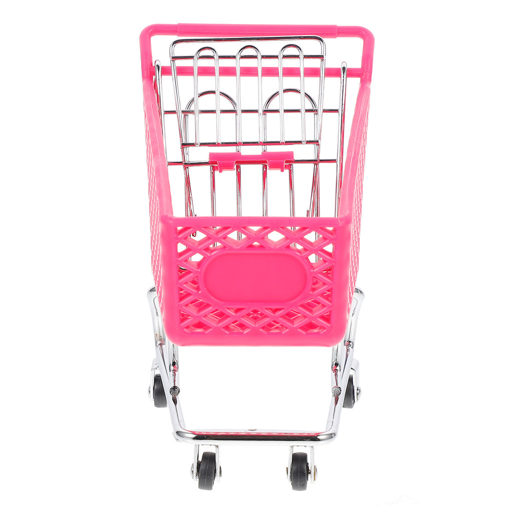 Mini Shopping Iron Craft Storage Basket Creative Metal Organizer For Table Decor Home Use Random Sho