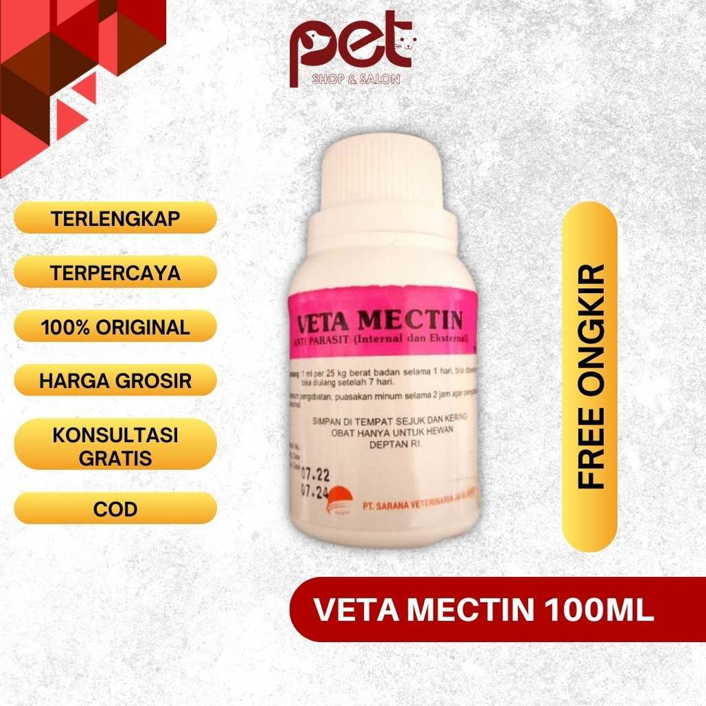 Ivermectin Oral 10% 100 ml - Obat Parasit Oral - Veta Mectin 100 ml - Ivermectin obat ekto