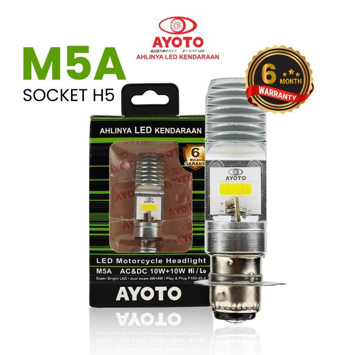 FASTRODA Lampu Depan LED Motor AYOTO M5A AC/DC Watt 10 Piringan Kaki 3
