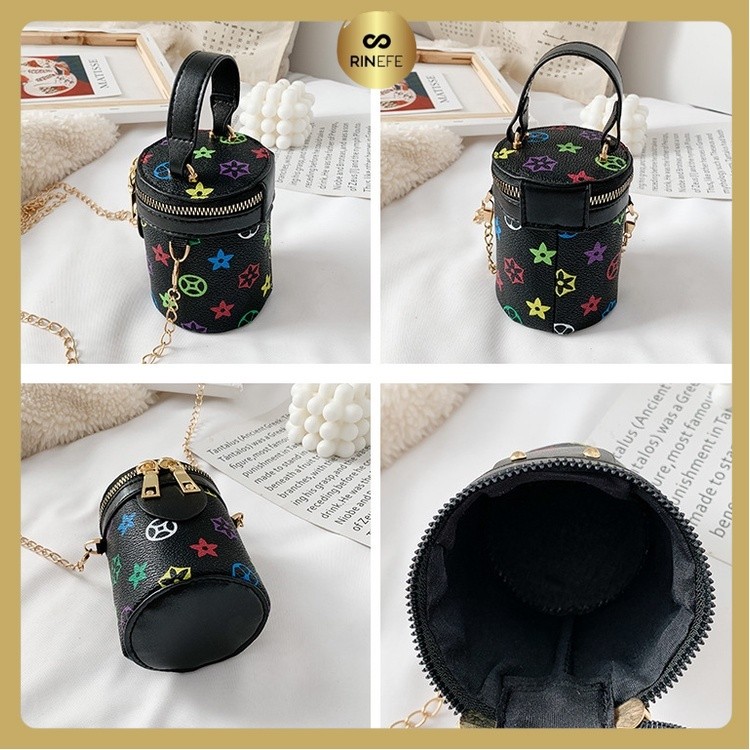 RINEFE (252) Tas Selempang Anak Model Tabung / Tas Anak Korea / Fashionable / Terbaru Import