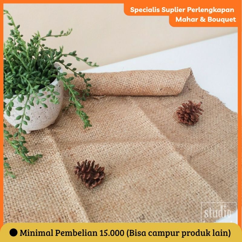 Kain Goni Burlap Karung Goni Properti Foto Hiasan Dekorasi